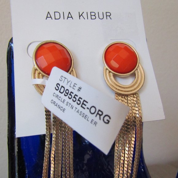 Adia Kibur Circle Tassel Earrings - Picture 3 of 6